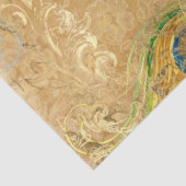 Herbst Vintager Pfauenfederhalter Seidenpapier (Ausschnitt)