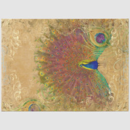 Herbst Vintager Pfauenfederhalter Seidenpapier