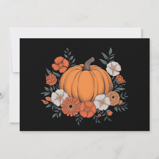 Herbst Vintager Pumpkin Herbst Erntedank Einladung (Vorderseite)