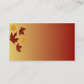 Herbst-Visitenkarte Visitenkarte (Rückseite)