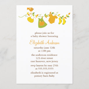 Herbst Vögel Herbstgemälde Girl Babydusche Einladung