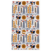 Herbst-Vogel-Volkskunst-Muster Kleine Geschenktüte (Vorderseite)