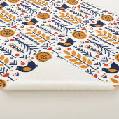 Herbst-Vogel-Volkskunst-Muster Sherpadecke (3/4)