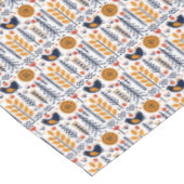 Herbst-Vogel-Volkskunst-Muster Tischdecke (Schrägansicht)