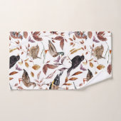 Herbst-Vogelmuster Badhandtuch Set (Handtuch)