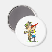 Herbst Vogelscheuche Magnet (Vorderseite/Rückseite)