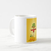 Herbst-Vogelscheuche und Kürbisse Herbsternte Kaffeetasse (Vorderseite Links)
