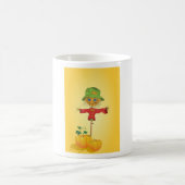 Herbst-Vogelscheuche und Kürbisse Herbsternte Kaffeetasse (Mittel)
