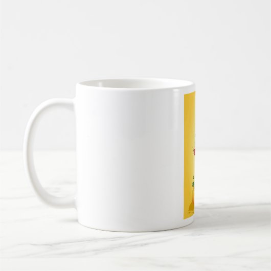 Herbst-Vogelscheuche und Kürbisse Herbsternte Kaffeetasse (Links)