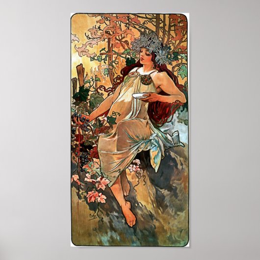 Herbst von Alfons Mucha 1896 Poster (Vorne)