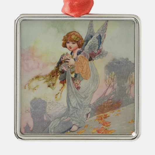 Herbst von den Jahreszeiten Ornament Aus Metall (Vorne)