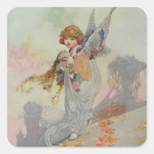 Herbst von den Jahreszeiten Quadratischer Aufkleber