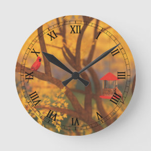 Herbst-Wächter-Uhr Runde Wanduhr