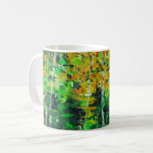"Herbst-Wald" Acrylkunst-Kaffee-Tasse Kaffeetasse
