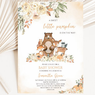 Herbst-Wald-Baby-Party Einladung