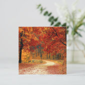 Herbst-Wald Feiertagskarte (Stehend Vorderseite)