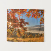Herbst-Wald in den Bergen Wandteppich (Vorderseite (Horizontal))