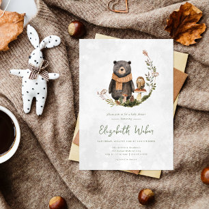 Herbst-Wald-Wald-Bären-Baby-Party