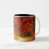 Herbst-Wald Zweifarbige Tasse (VorderseiteRechts)