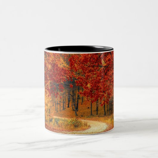 Herbst-Wald Zweifarbige Tasse (Mittel)