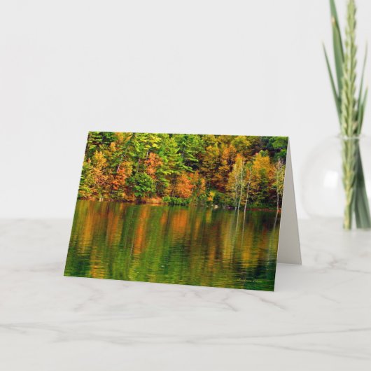 Herbst-Walden Pond Feiertagskarte (Vorderseite)