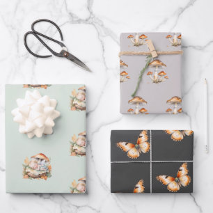 Herbst-Waldfee-Baby-Party Geschenkpapier Set
