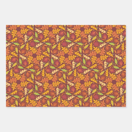 Herbst-Waldland-Herbstleaves Geschenkpapier Set (Vorderseite)