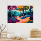 Herbst-Waldposter Poster (Küche)