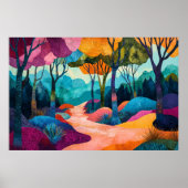 Herbst-Waldposter Poster (Vorne)