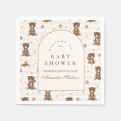 Herbst-Waldtiere-Baby-Party Serviette (Vorderseite)