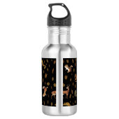 Herbst-Waldtiere Herbst verlässt Monogram-Schule Edelstahlflasche (Rückseite)