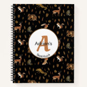 Herbst-Waldtiere Herbstleaves-Sketchbuch Notizblock (Vorderseite)