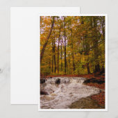 Herbst Wasserfall Feiertagskarte (Vorne/Hinten)