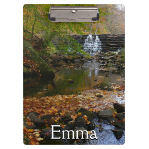 Herbst-Wasserfall und Bach Pennsylvania Natur Klemmbrett