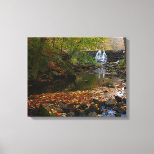Herbst-Wasserfall und Bach Pennsylvania Natur Leinwanddruck