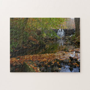 Herbst-Wasserfall und Bach Pennsylvania Natur Puzzle
