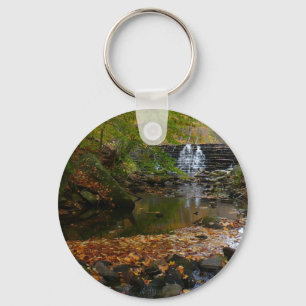 Herbst-Wasserfall und Bach Pennsylvania Natur Schlüsselanhänger