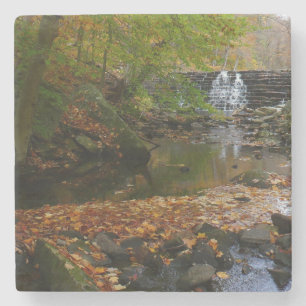 Herbst-Wasserfall und Bach Pennsylvania Natur Steinuntersetzer