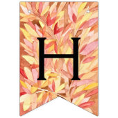 Herbst-Wasserfarbe-Blätter Wimpelkette (Zweite Fahne)