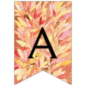 Herbst-Wasserfarbe-Blätter Wimpelkette (Dritte Fahne)