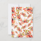 Herbst Wasserfarbe Blumengeburtstag Danke (Rückseite)