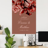 Herbst Wasserfarbe Blumenmaximalismus Hochzeit Wil Poster (Heimbüro)