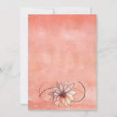 Herbst Wasserfarbe Flora Terracotta Einladung (Rückseite)