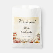 Herbst Wasserfarbe Flora Terracotta Geschenktütchen (Vorderseite)