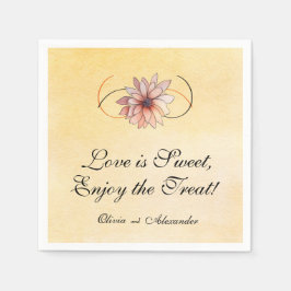 Herbst Wasserfarbe Flora Terracotta Serviette