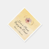 Herbst Wasserfarbe Flora Terracotta Serviette (Ecke)