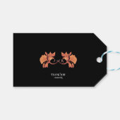 Herbst Wasserfarbe Jugendstil Hochzeit Geschenkanhänger (Vorderseite (Horizontal))