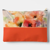 Herbst-Wasserfarbe-Mohn-Monogramm Zubehörtasche (Rückseite)