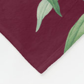 Herbst Wasserfarbe Orange Blumenburgund Fleecedecke (Ecke)