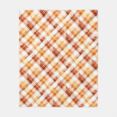 Herbst Wasserfarbe Orange Karomuster Fleecedecke (Vorderseite)